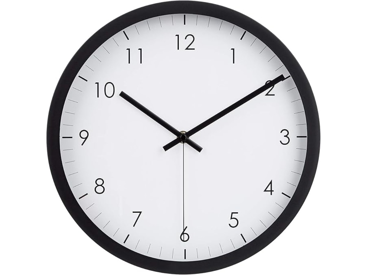 Amazon Basics Horloge Murale Ronde