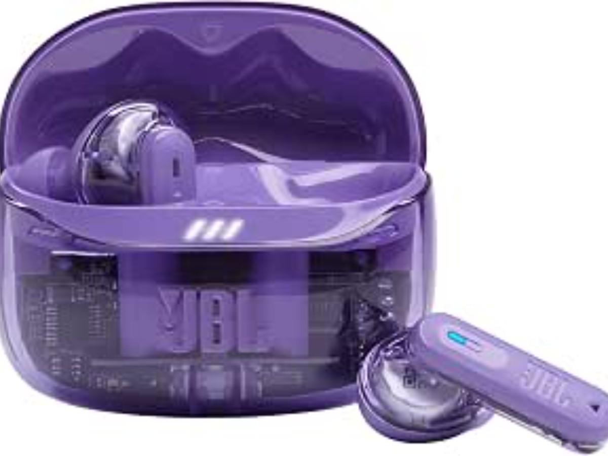 JBL Tune Beam 2 Wireless Noise Cancelling Earbuds, Purple Ghost