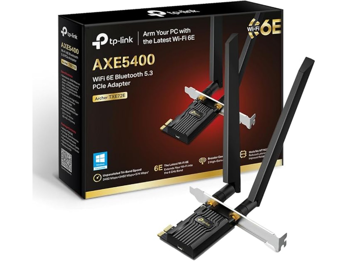 TP-Link Carte WiFi 6E PCIe AXE5400 avec Bluetooth 5.3