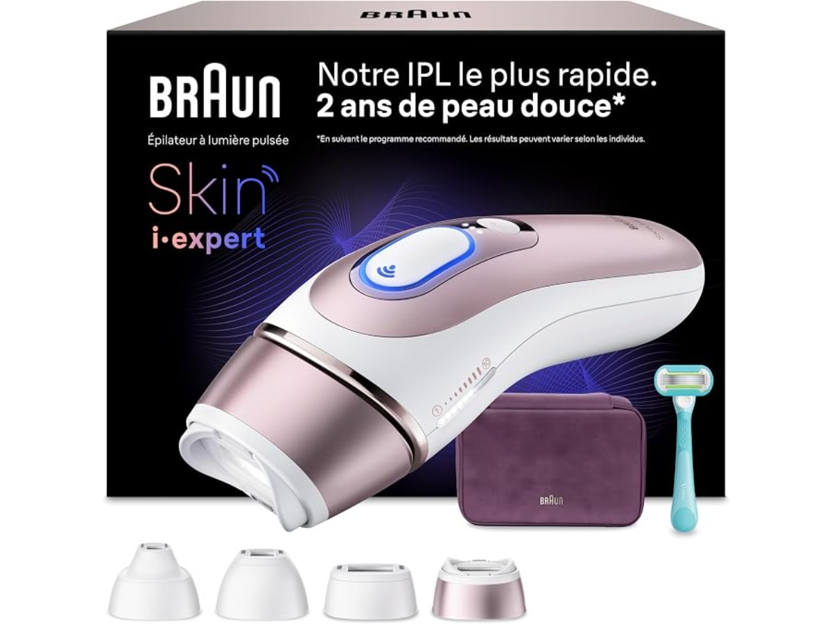 Braun Lumiere Pulsee Intelligent Skin i·expert PL7431 Epilator, White