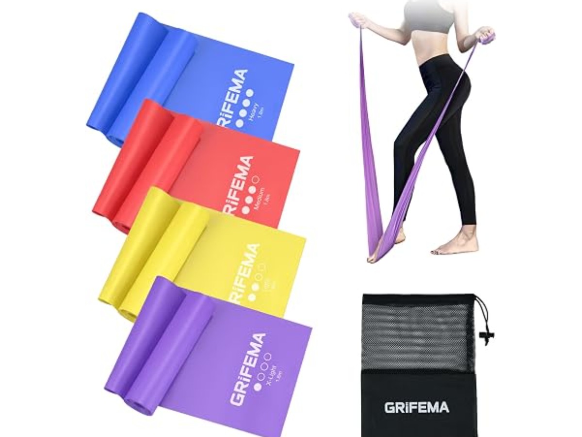 GRIFEMA GA5002 4 Bandes Élastiques de Musculation 4 Niveaux de Résistance