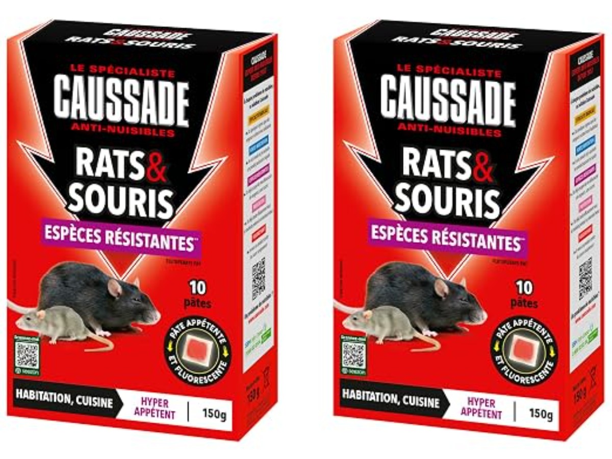 CAUSSADE Anti-Rats & Mice - 20 Sachets of Fluorescent Pastes