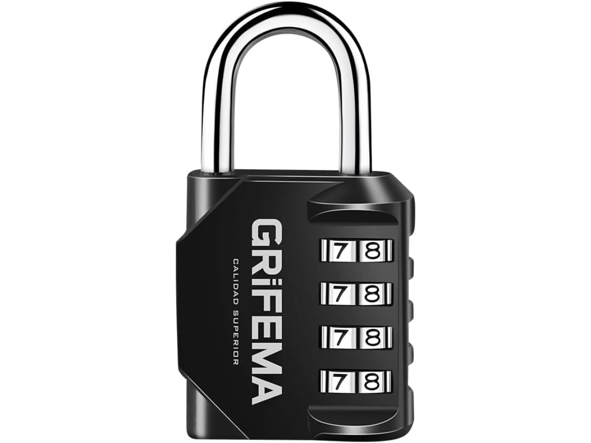 GRIFEMA GA1001-1 4 Digit Code Padlock - Zinc Alloy Black