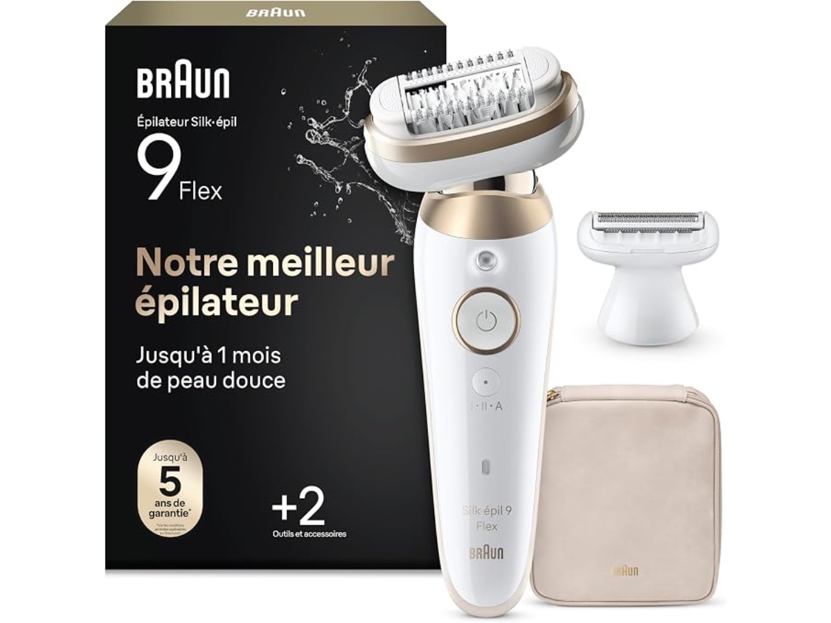 Braun Silk Epil 9, 9-041 3D Women's Electric Epilator, White and Gold